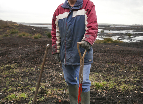 Norman with a shovel